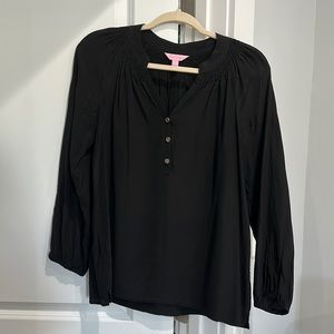 Lilly Pulitzer Black Elsa Top